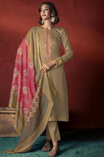 Load image into Gallery viewer, Beige Color Viscose Fabric Embroidered Vintage Salwar Suit
