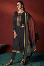 Load image into Gallery viewer, Embroidered Black Color Fabulous Salwar Suit In Viscose Fabric
