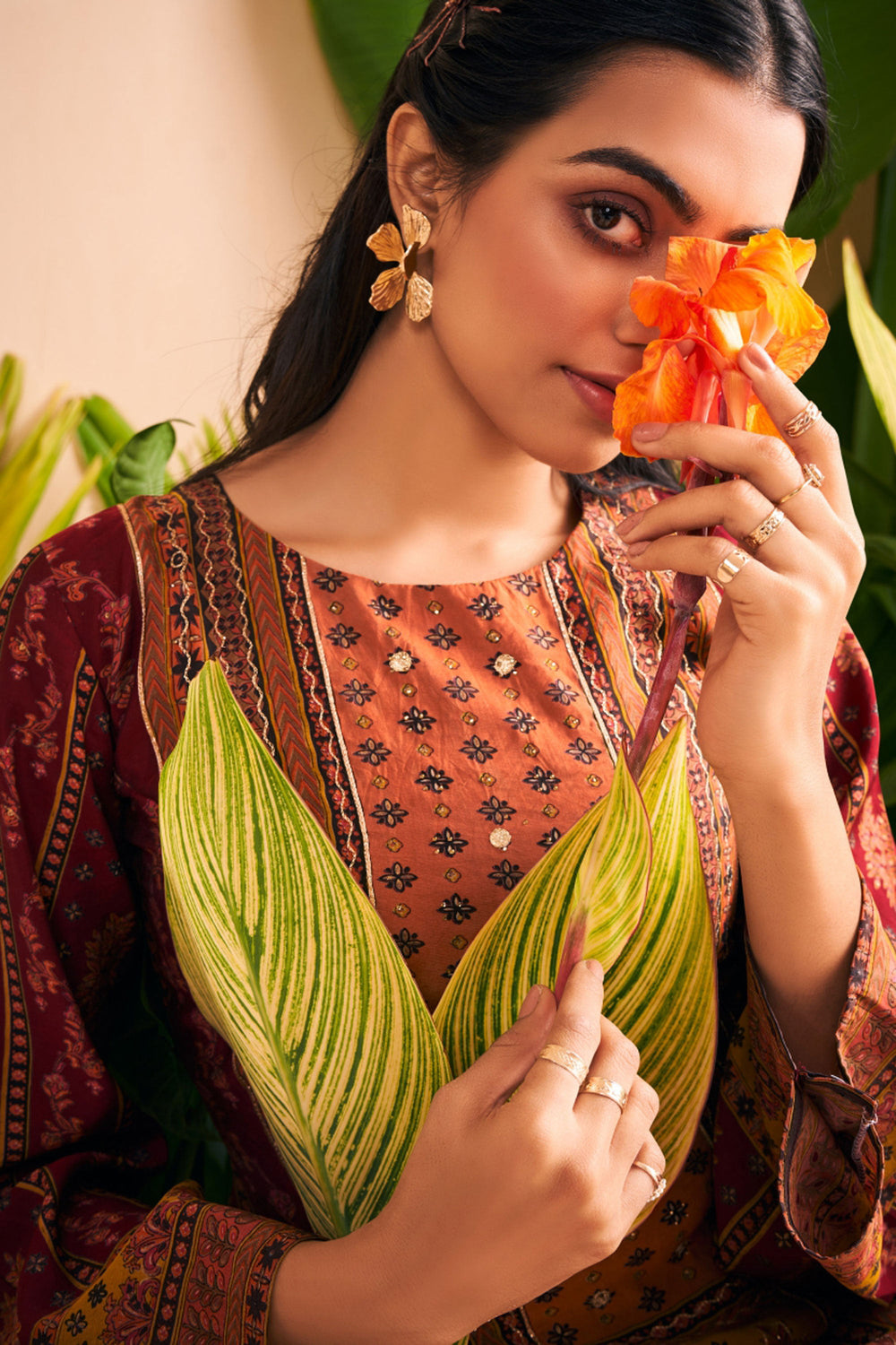 Maroon Color Viscose Fabric Casual Tempting Salwar Suit | Buy Online India