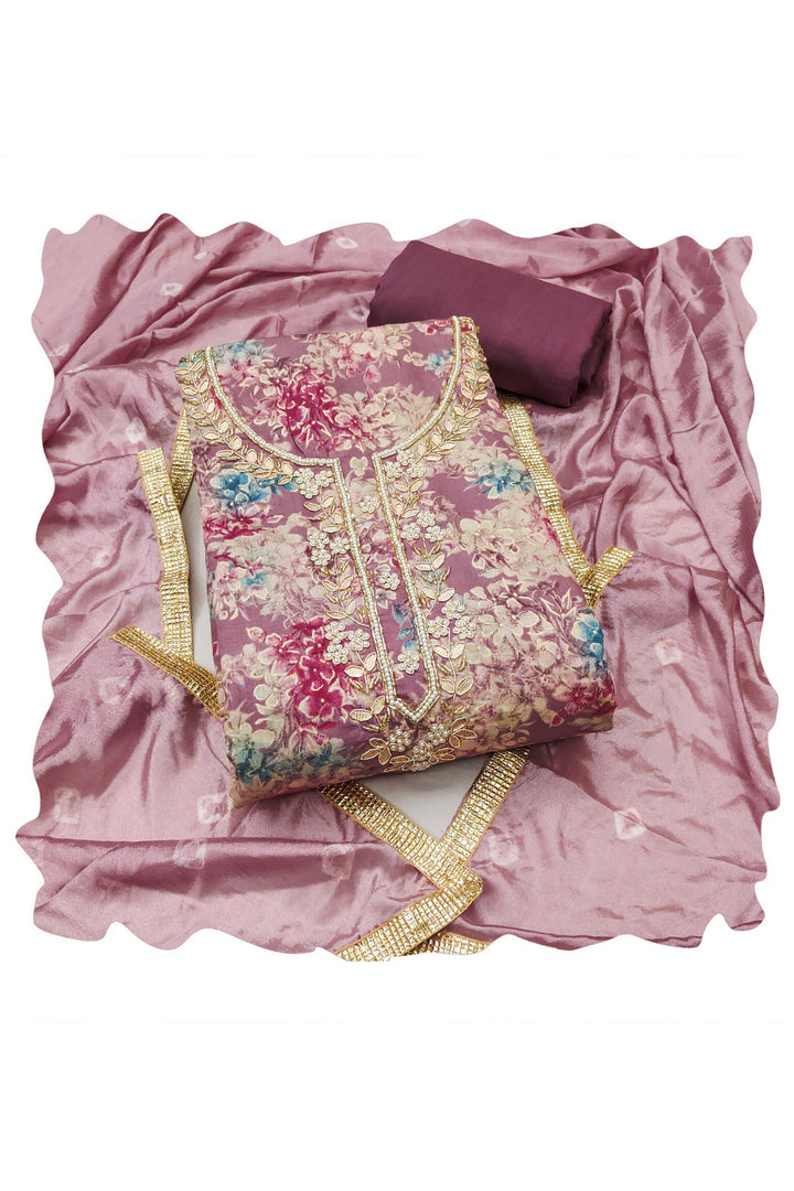 Fancy Fabric Lavender Color Attractive Printed Salwar Suit | Buy Online India