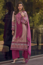 Load image into Gallery viewer, Pink Color Cotton Fabric Adorming Festive Look Salwar Suit
