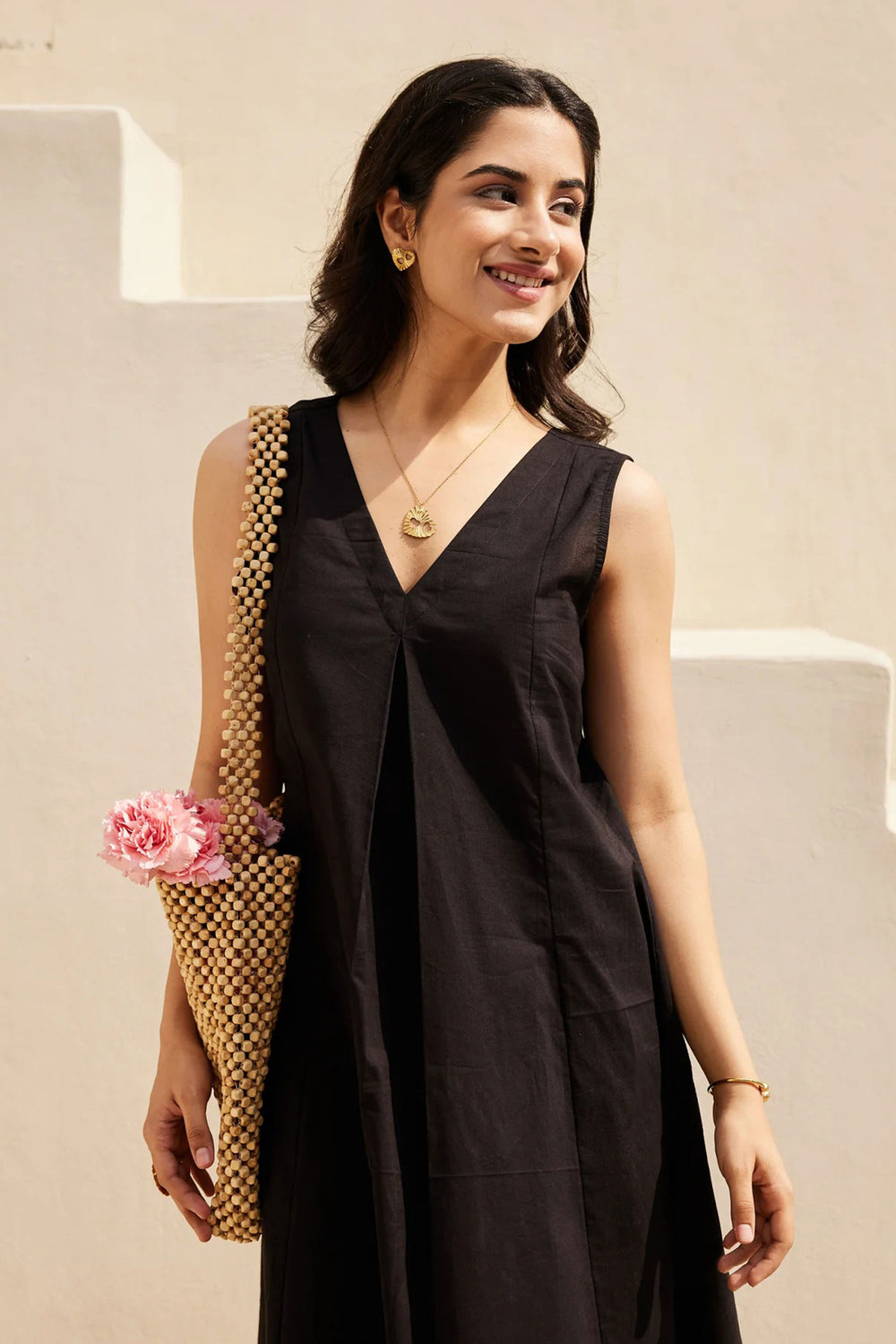 Glamorous Readymade Kurti With Bottom In Black Color Cotton Fabric | Buy Online India