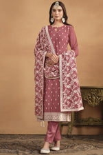 Load image into Gallery viewer, Peach Color Festival Wear Georgette Fabric Beatific Salwar Suit
