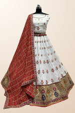 Load image into Gallery viewer, Sequins Designs Silk Fabric White Color Gorgeous Look Lehenga
