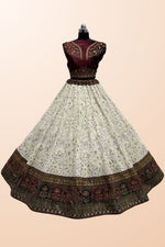 Load image into Gallery viewer, White Color Fascinating Wedding Wear Georgette Bridal Lehenga

