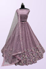 Load image into Gallery viewer, Embellished Pink Color Sequins Embroidered Net Fabric Lehenga
