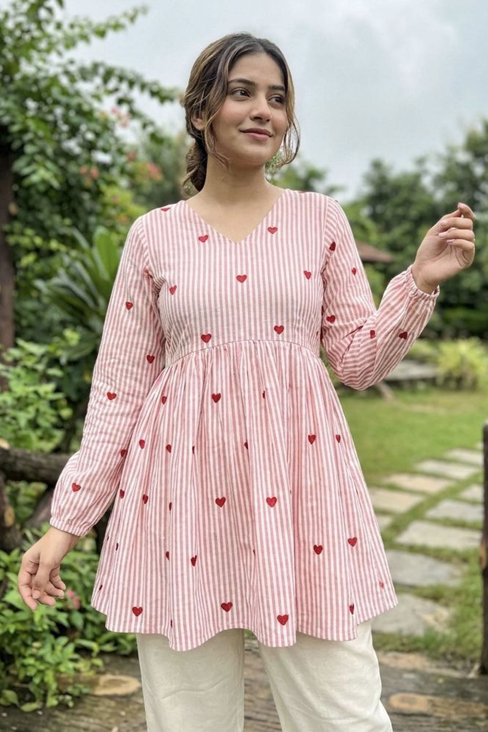 Trendy Cotton Fabric Pink Color Readymade Top Bottom | Buy Online India