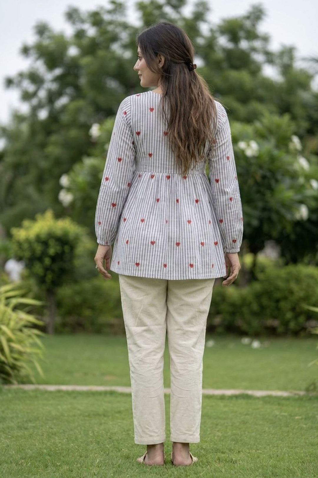 Soothing Sky Blue Color Cotton Fabric Readymade Top Bottom | Buy Online India