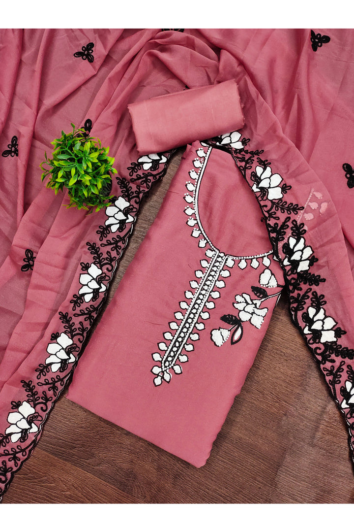 Georgette Fabric Pink Color Glamorous Function Style Salwar Suit | Buy Online India