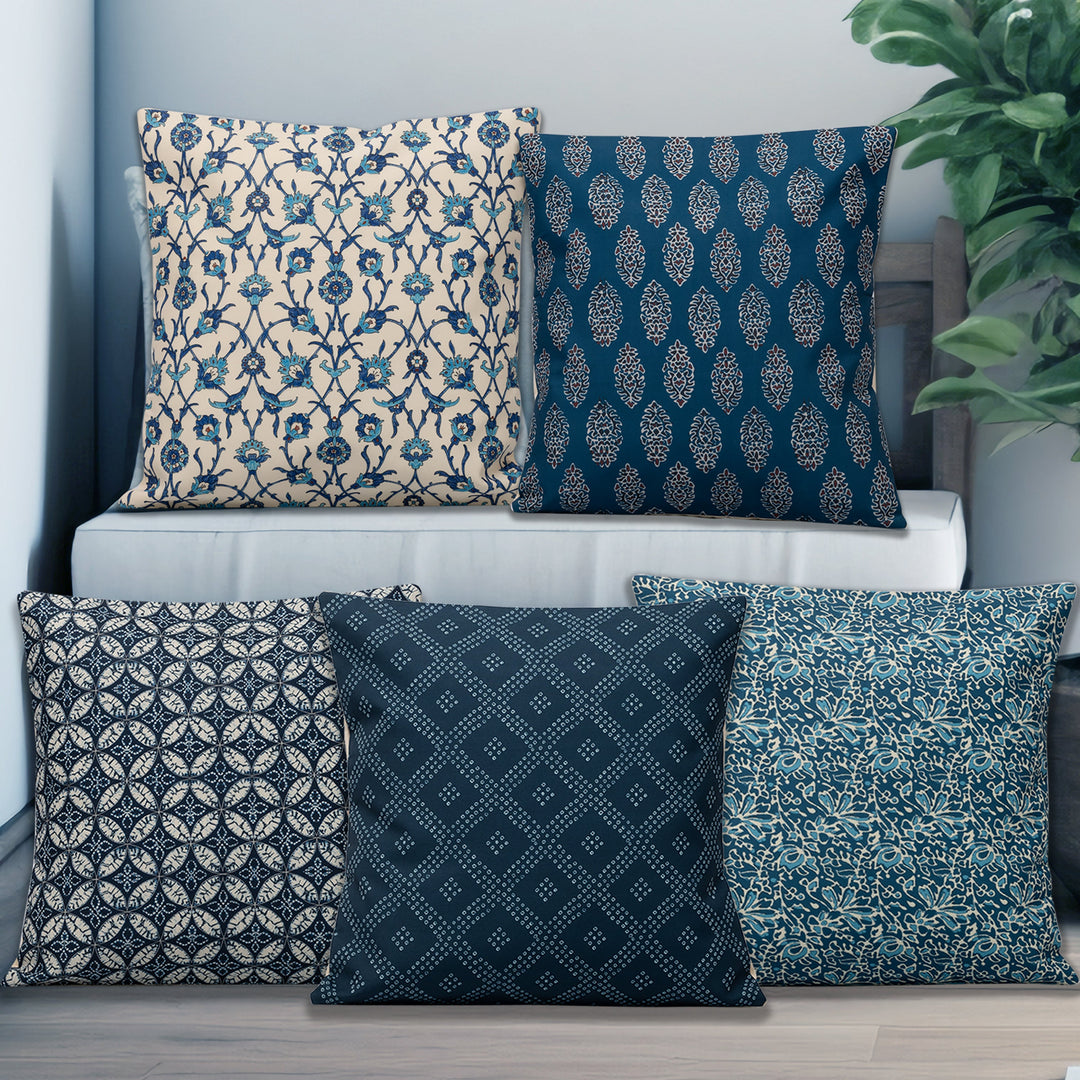 Oceanic Cushion Cover Set Of 5 16"X16"