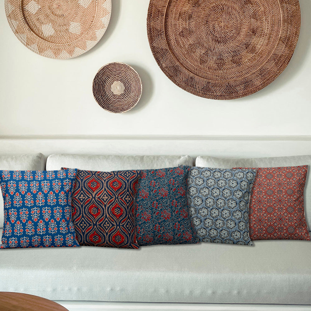 Historic Cushion Covers Set Of 5 16"X16"
