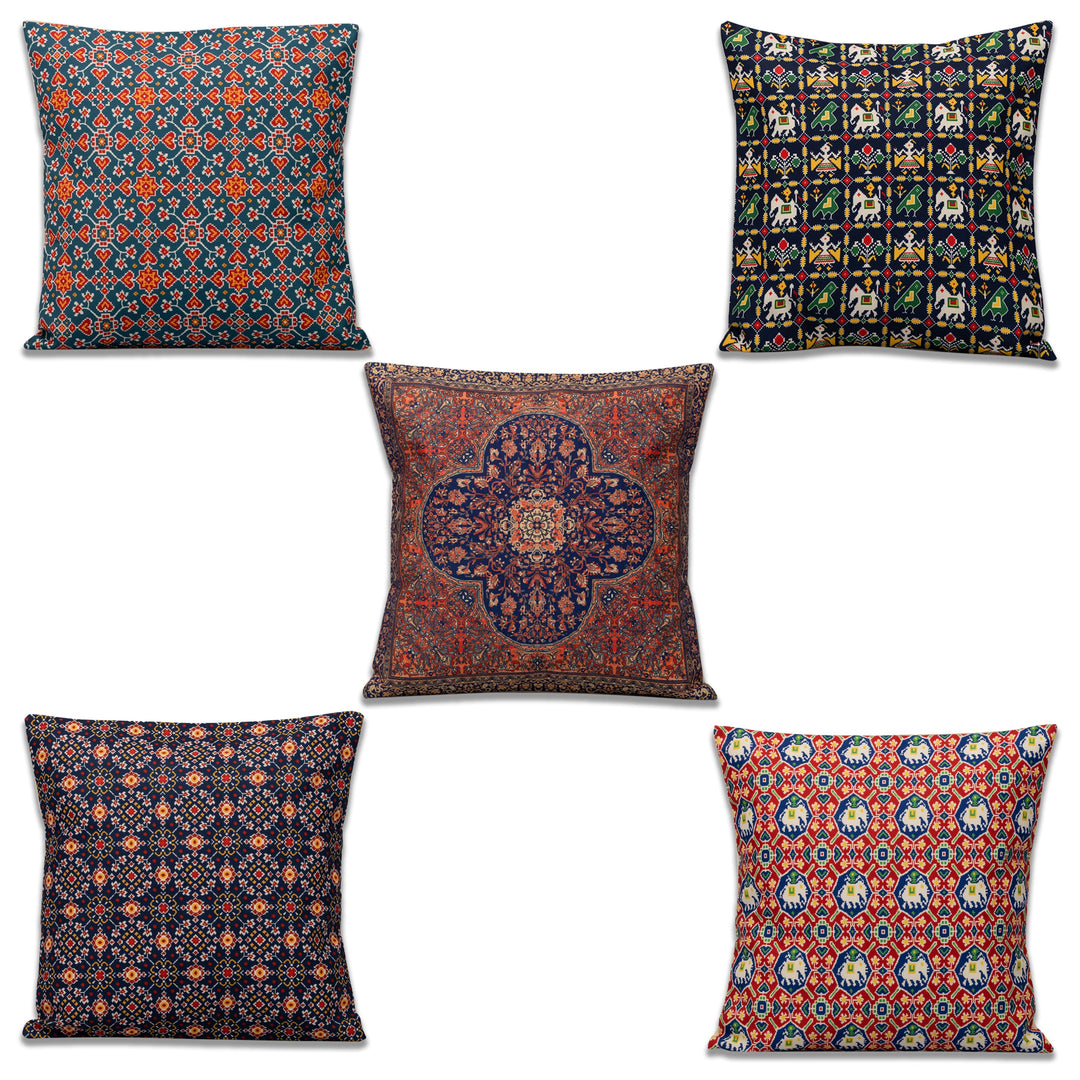 Spectacular Cushion Cover Set Of 5 16"X16"