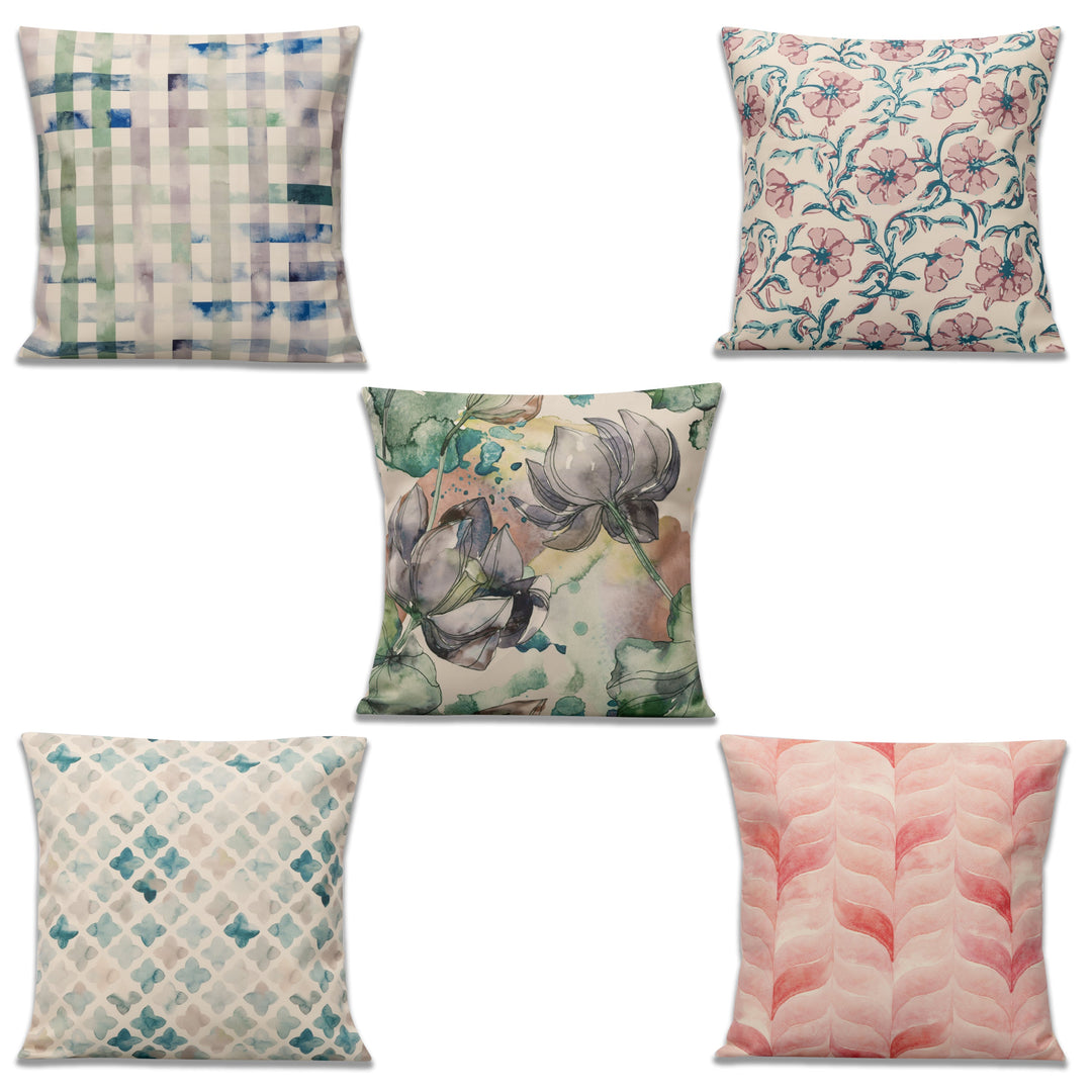 Synopsis Cushion Cover Set Of 5 16"X16"