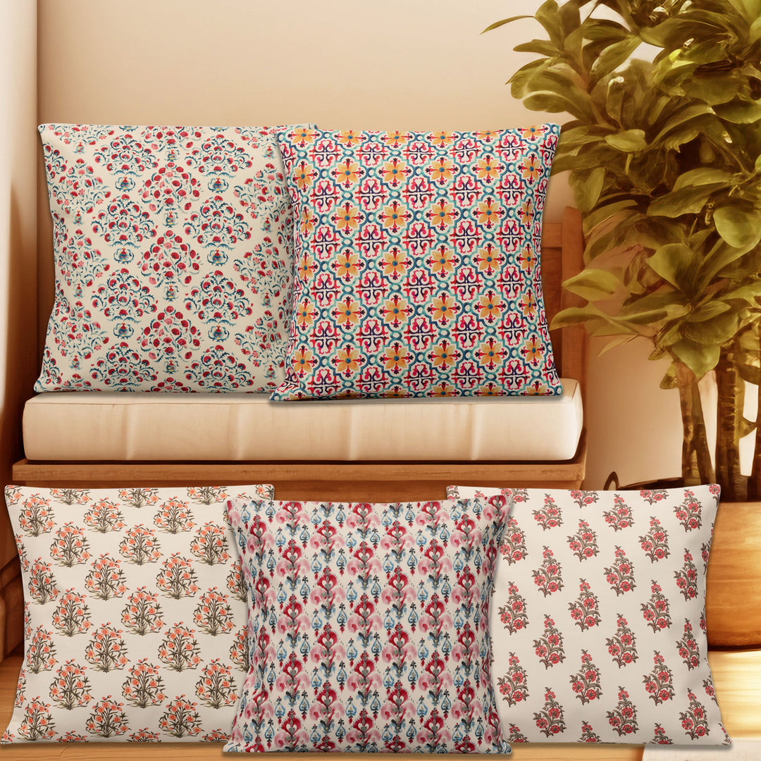Virtuous Cushion Cover Set Of 5 16"X16"