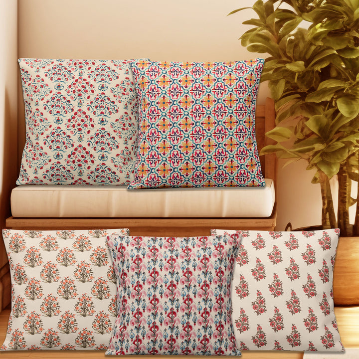 Virtuous Cushion Cover Set Of 5 16"X16"