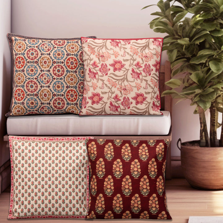 Decorous Cushion Cover Set Of 4 18"X18"