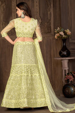 Load image into Gallery viewer, Ingenious Sequins Work On Yellow Color Lehenga In Net Fabric

