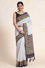 Load image into Gallery viewer, Festival Fancy Fabric Off White Color Adorming Saree
