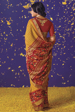 Load image into Gallery viewer, Marvelous Weaving Work Brasso Fabric Saree In Yellow Color
