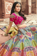 Load image into Gallery viewer, Marvelous Silk Fabric Wedding Wear Lehenga In Multi Color

