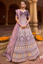 Load image into Gallery viewer, Excellent Georgette Fabric Pink Color Bridal Look Lehenga

