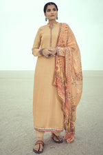 Load image into Gallery viewer, Fancy Fabric Peach Color Embroidered Designer Salwar Suit
