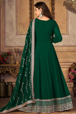 Load image into Gallery viewer, Radiant Dark Green Color Georgette Fabric Embroidered Anarkali Suit

