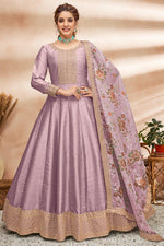 Load image into Gallery viewer, Fascinating Lavender Color Art Silk Fabric Sangeet Wear Anarkali Suit
