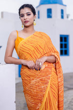 Load image into Gallery viewer, Mustard Color Brilliant Georgette Saree
