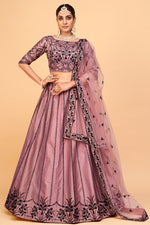 Load image into Gallery viewer, Art Silk Fabric Pink Color Delicate Lehenga With Sequins Work
