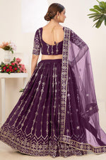 Load image into Gallery viewer, Radiant Purple Color Georgette Fabric Sequins Work Lehenga

