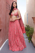 Load image into Gallery viewer, Pink Color Designer Lehenga Choli In Art Silk Fabric
