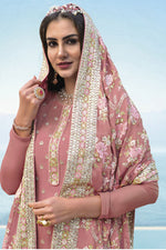 Load image into Gallery viewer, Pink Color Georgette Fabric Lovely Embroidered Salwar Suit
