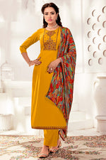 Load image into Gallery viewer, Amazing Yellow Color Rayon Fabric Casual Look Salwar Suit
