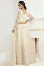Load image into Gallery viewer, Net Fabric Fancy Wedding Wear Lehenga Choli In Beige Color
