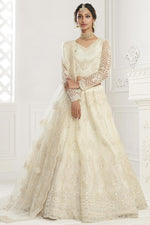 Load image into Gallery viewer, Net Fabric Fancy Wedding Wear Lehenga Choli In Beige Color
