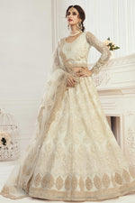 Load image into Gallery viewer, Net Fabric Beige Color Trendy Wedding Wear Lehenga Choli
