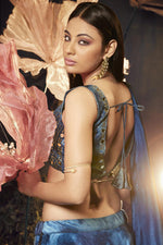 Load image into Gallery viewer, Blue Color Velvet Fabric Glamorous Look Sangeet Wear Lehenga

