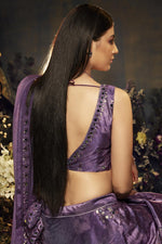 Load image into Gallery viewer, Velvet Fabric Wine Color Gorgeous Look Sangeet Wear Lehenga
