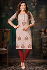 Load image into Gallery viewer, Attractive Fancy Fabric Pink Color Handloom Kurti
