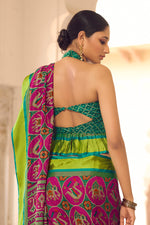 Load image into Gallery viewer, Rani Color Brasso Fabric Printed Wedding Wear Fancy Saree
