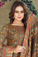 Load image into Gallery viewer, Pashmina Fabric Brown Color Supreme Casual Look Salwar Suit
