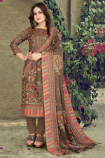 Load image into Gallery viewer, Pashmina Fabric Brown Color Supreme Casual Look Salwar Suit

