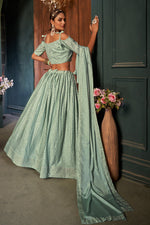 Load image into Gallery viewer, Awesome Sea Green Colored Designer Lehenga Choli
