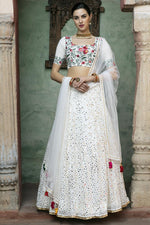 Load image into Gallery viewer, White Color Georgette Fabric Occasion Wear Lehenga Choli
