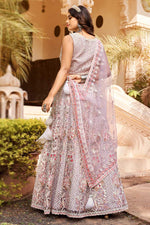 Load image into Gallery viewer, Pink Color Net Fabric Sangeet Wear Imposing Lehenga

