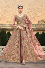 Load image into Gallery viewer, Party Look Special Wine Color Butterfly Net Anarkali Suit
