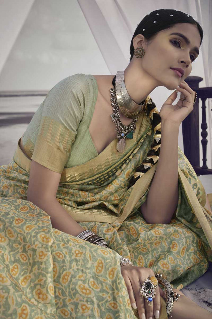 Festive Look Art Silk Fabric Multi Color Intricate Printed Saree