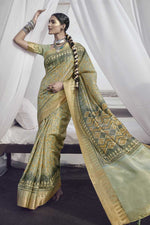 Load image into Gallery viewer, Festive Look Art Silk Fabric Multi Color Intricate Printed Saree
