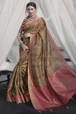 Load image into Gallery viewer, Multi Color Art Silk Fabric Festive Look Printed Subline Saree
